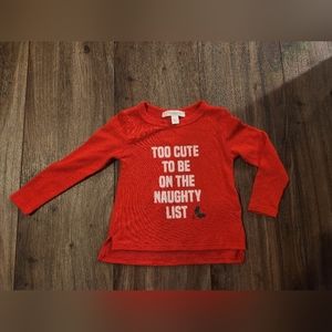 Francesca's Too Cute to be on the Naughty‎ List Long Sleeve Shirt